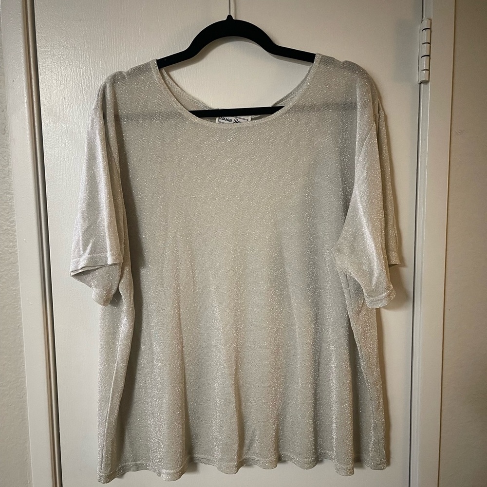 Cream Relaxed Boxy Short Sleeve Tee